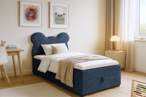 TEDDY 100x200 TILIA 77 Dunkelblau Boxspringbett Polsterbett Komplettbett für Kinder Jugendliche Deine Möbel