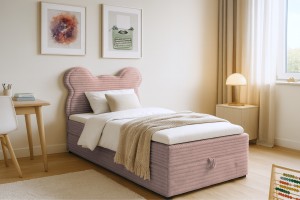 TEDDY 100x200 TILIA 62 Rosa Boxspringbett Polsterbett Komplettbett für Kinder Jugendliche Deine Möbel