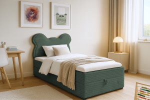 TEDDY 90x200 TILIA 39 Dunkelgrün Boxspringbett Polsterbett Komplettbett für Kinder Jugendliche Deine Möbel