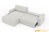 Hellgraues Ecksofa mit Schlaffunktion und Maßen 230x120 cm von Deinemöbel24.