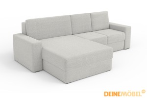 TOCO XL Ecksofa Wohnlandschaft mit Schlaffunktion Bettkasten, Schlafsofa in Cord Boucle Velours Deine Möbel 