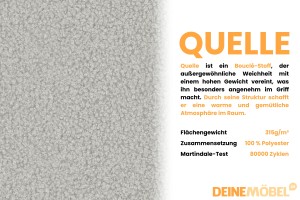 TOCO XL Ecksofa Wohnlandschaft mit Schlaffunktion Bettkasten, Schlafsofa in Cord Boucle Velours Deine Möbel 