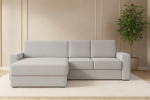 TOCO XL Ecksofa Wohnlandschaft mit Schlaffunktion Bettkasten, Schlafsofa in Cord Boucle Velours Deine Möbel 