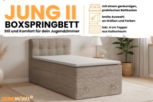 JUNG 2 120x200 Poso 02 Beige Boxspringbett Polsterbett Komplettbett Deine Möbel