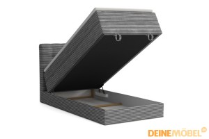 JUNG 2 120x200 Poso 55 Hellgrau Boxspringbett Polsterbett Komplettbett Deine Möbel