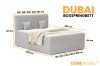 Maten en afmetingen voor het Dubai boxspringbed in verschillende maten van JouwMeubels24.
