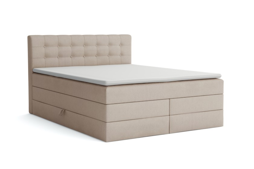 SANTE 140x200 Paros 2 Beige Boxspringbett mit Bettkasten Deine Möbel