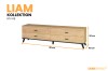 TV-Board Liam 06 Maße (B: 181cm, H: 50cm, T: 40cm) in Eiche-Optik mit 4 Schubladen.