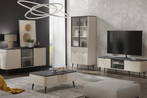 Wohnzimmer-Set MILY B mit Kommode und Regal