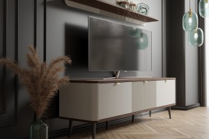 Wohnzimmer-Set MILY B mit Kommode und Regal