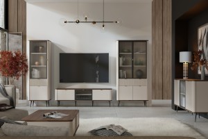 Wohnzimmer-Set MILY B mit Kommode und Regal