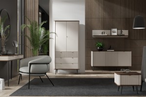 Wohnzimmer-Set MILY B mit Kommode und Regal