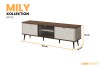 Mily TV-Board RTV 12 Beige, Holz-Optik Top, 160x52x40 cm, stilvolles Lowboard für TV.