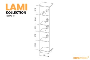 LAMI A Jugendzimmer-Set inkl. Kleiderschrank, Schreibtisch, Regal, Wandboard Deine Moebel