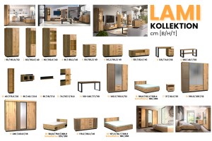 LAMI A Jugendzimmer-Set inkl. Kleiderschrank, Schreibtisch, Regal, Wandboard Deine Moebel