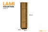 Schmales Standregal Lami 10 in Eiche-Optik, 5 Fächer, Maße 175,6 x 36 x 40 cm.