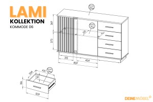 LAMI C Jugendzimmer-Set Kinderzimmer LAMI C modernes Set in Wotan Eiche mit Lamellen & Schwarz Matt Deine Moebel 