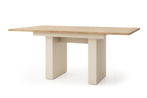 Esstisch TOGY 06 140-185 / 90 cm mit geriffelten Beinen