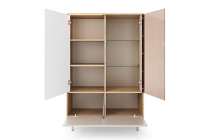 Wohnzimmer-Set TOGY A 3/4 - tlg. in Kaschmir / geölte Eiche