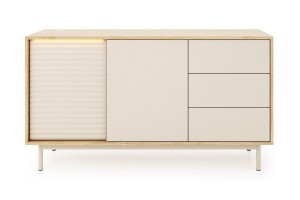 Wohnzimmer-Set TOGY A 3/4 - tlg. in Kaschmir / geölte Eiche