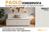 Weißes Paolo Kindersofa mit Bettkasten für Kinder- und Jugendzimmer.