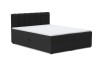 Dunkelgraues Boxspringbett mit modernem Kopfpolster Design