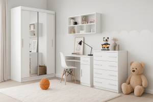 TILL PLUS 01 Jugendzimmer-Set Kinderzimmer-Set in Eiche Sonoma / Weiß matt Deine Moebel 