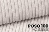 Stoffmuster POSO 100 in Creme: Detailansicht des weichen Cord-Bezugs für Betten.