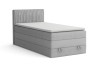 Hellgraues Boxspringbett ORO mit Cord-Optik Kopfteil freigestellt
