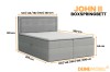 Abmessungen und Größenübersicht für das John II Boxspringbett mit Bettkasten.