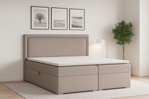 JOHN II 180x200 Poso 2/Paros 2 Beige Boxspringbett mit Bettkasten Deine Möbel