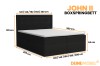 Detaillierte Maße und Größenübersicht für das Boxspringbett John II in Schwarz.