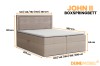 Technische Zeichnung mit Maßen für das Boxspringbett John II.