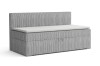 Light grey Mateo children's sofa made of textured corduroy fabric, free-standing