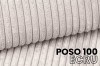 Detailopname cordstof POSO 100 in ecru – Hoogwaardige meubelstof met ribstructuur.