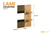 Lami wandpaneel 13 in eikenlook met afmetingen: 74 cm breed en 107,1 cm hoog.