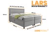Größen- und Maßangaben für das Boxspringbett Lars in der Übersicht.
