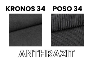 LARS 160x200 Poso 34/Kronos 34 Anthrazit Boxspringbett mit Bettkasten Deine Möbel