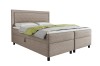Boxspringbett Lars in Beige mit strukturiertem Poso Stoffbezug.