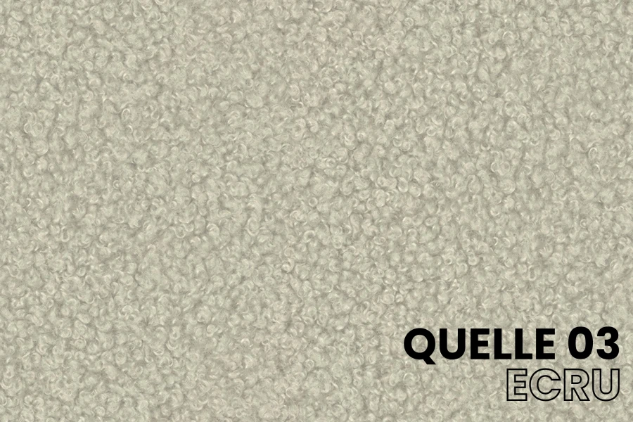 Bouclé-Stoff Quelle 03 Ecru: Hochwertiger Bezugsstoff für Polstermöbel.