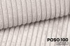 Nahaufnahme vom Poso 100 Ecru Cord-Stoff als Bezug für hochwertige Polsterbetten.