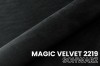 Stoffprobe Magic Velvet 2219 Schwarz: Detailaufnahme des hochwertigen Samtstoffes.