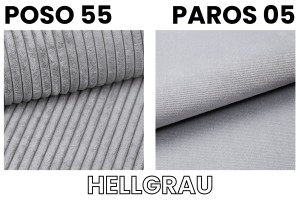 DAGA MINI 100x200 Poso 55/Paros 5 Hellgrau Boxspringbett mit Bettkasten und einer durchgehenden Matratze Deine Möbel
