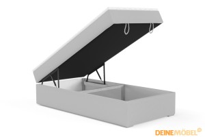 DAGA MINI 100x200 Poso 55/Paros 5 Hellgrau Boxspringbett mit Bettkasten und einer durchgehenden Matratze Deine Möbel