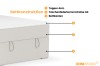 Bettaufbau David Mini: 4 cm Topper, Taschenfederkernmatratze H4 und Bettkasten im Detail.