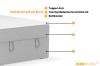 Aufbau David Mini Bett: 4cm Topper, H4 Taschenfederkernmatratze und integrierter Bettkasten.