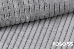 DENIS MINI 120x200 Cord Poso 55 Hellgrau Boxspringbett mit Bettkasten und einer durchgehenden Matratze Deine Möbel