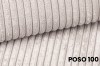 Nahaufnahme Stoffmuster POSO 100 in Hellgrau mit moderner Cord-Optik.