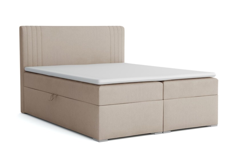 KAI 140x200 Paros 2 Beige Boxspringbett mit Bettkasten Deine Möbel