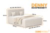 Denny Boxspringbett Abmessungen und Maße in verschiedenen Größen mit Cord-Bezug beige.
